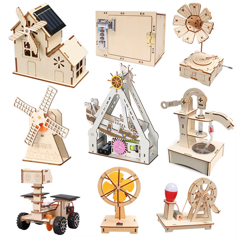 Science Project Kit - Набор для экспериментов STEAM, деревянный конструктор