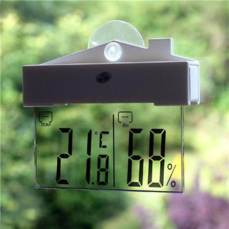 Weather Station Indoor - Цифровой термогигрометр с присоской, большой ЖК-дисплей,