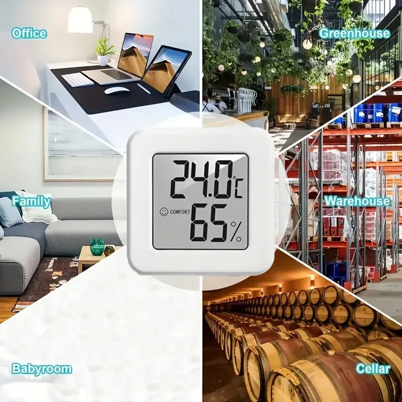 Weather Station Indoor - Цифровой гигрометр-термометр, комнатный термометр, мини-метеостанция с