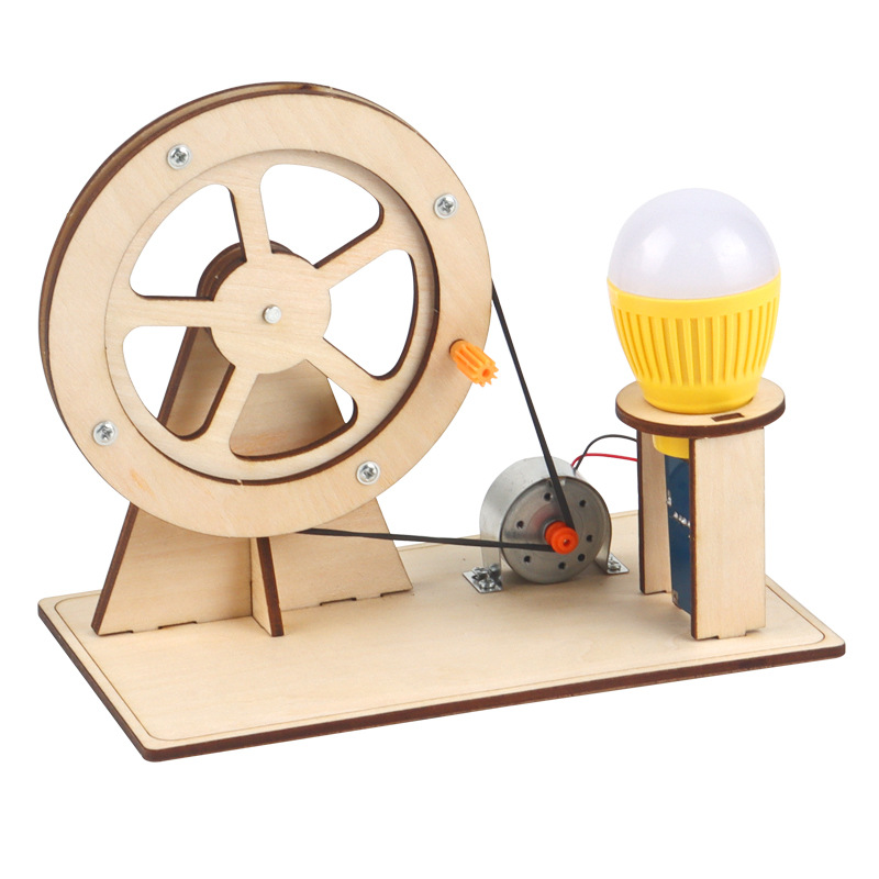 Science And Invention - Деревянный ручной генератор, детская научная игрушка,