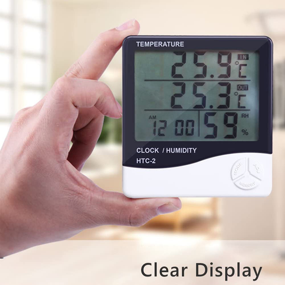 Weather Station Indoor - Многофункциональный светодиодный цифровой термо-гигрометр, измеритель температуры