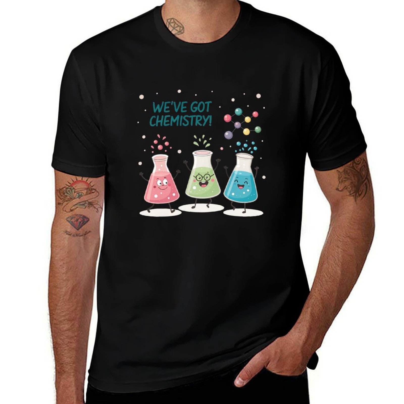 Science Buddies - Футболка Science Beaker Buddies, модная повседневная