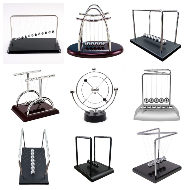 Newton Cradle Large - Металлический кронштейн маятника Ньютона, энергосбережение, образовательный