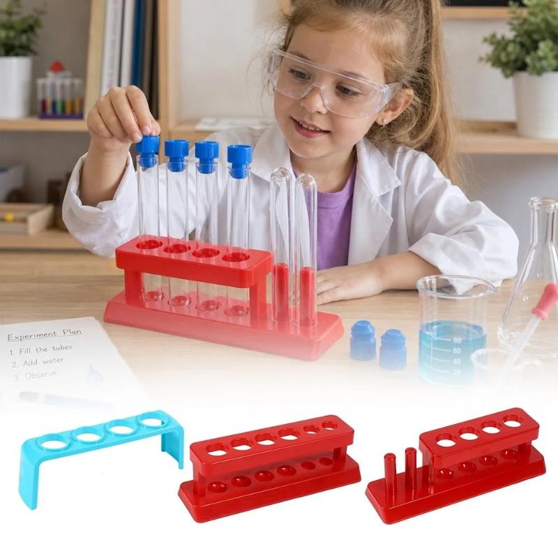 Science Experiment - Пластиковая подставка для пробирок, утолщенная, долговечная,
