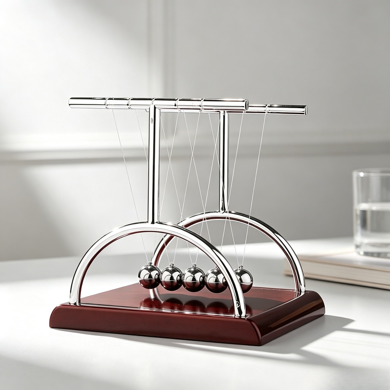 Newton Cradle Large - Колыбель Ньютона: стальные шары для балансировки,