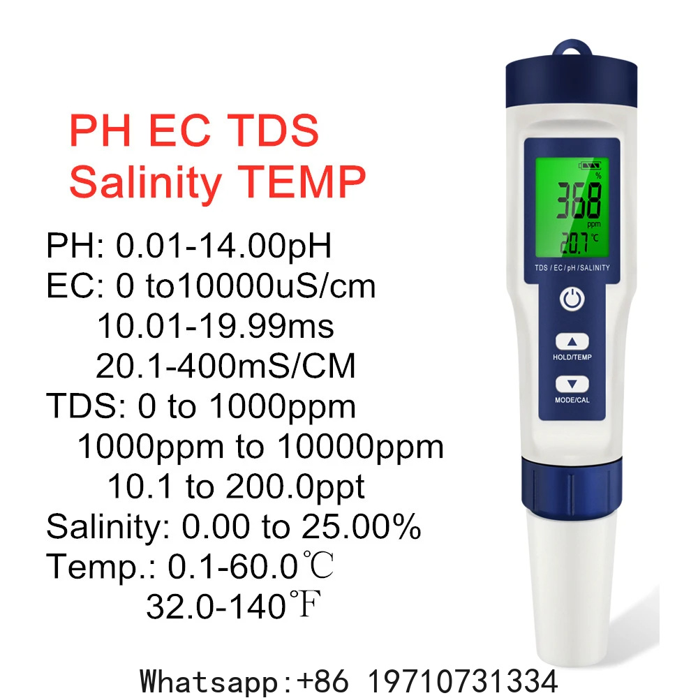 Цифровой измеритель pH 5-в-1:  – обзор и цена Water Testing Kit