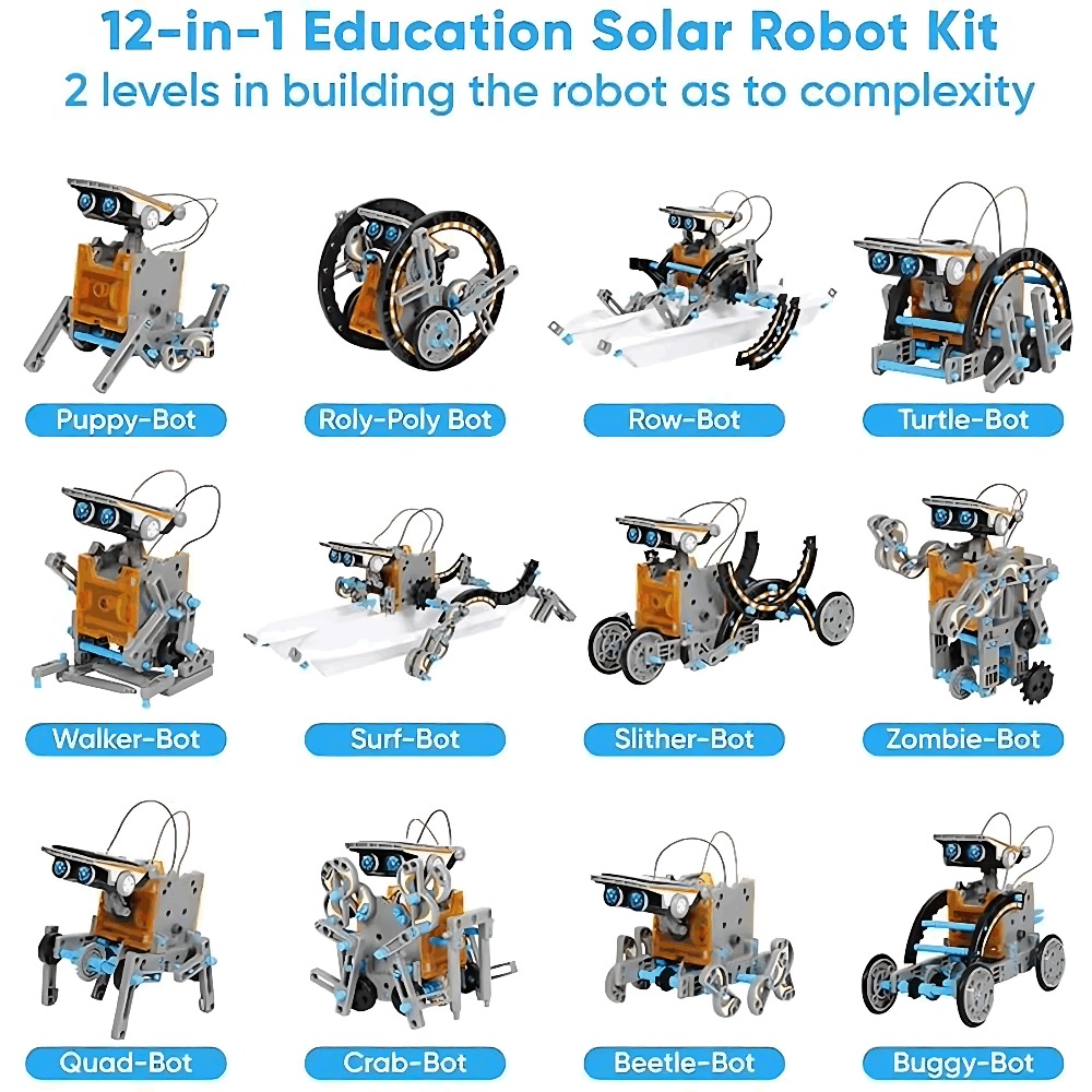 Солнечный робот-конструктор 12 – обзор и цена Science Toys Diy