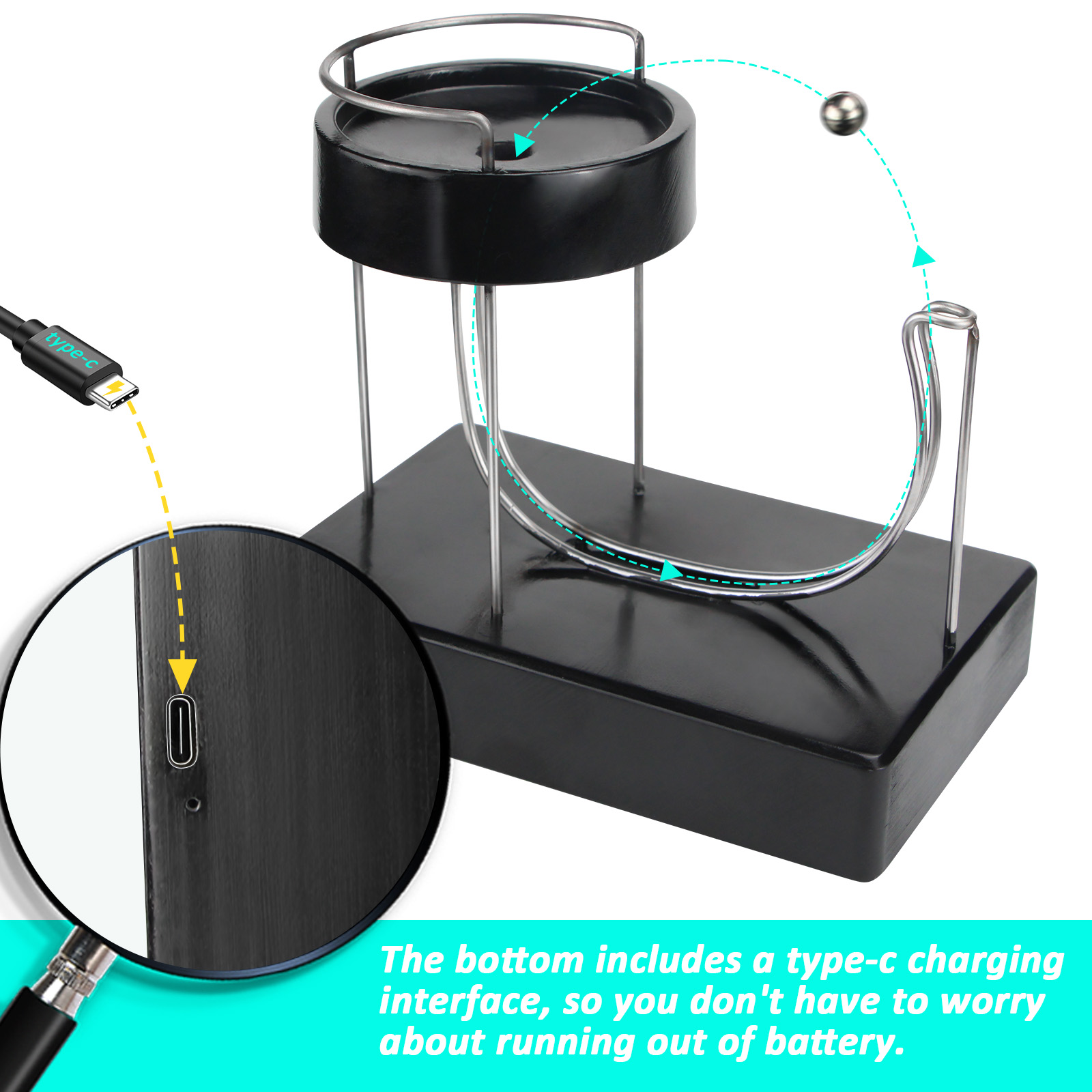 Черная Заряженная вечная пласт – обзор и цена Newton Cradle Large